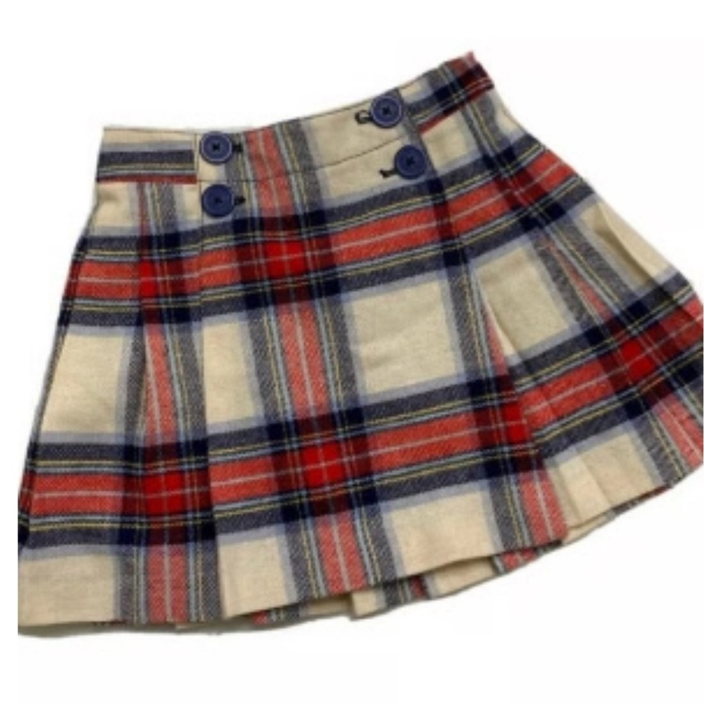 LIKE NEW ~ Mini Boden Tartan Skirt Size 7-8